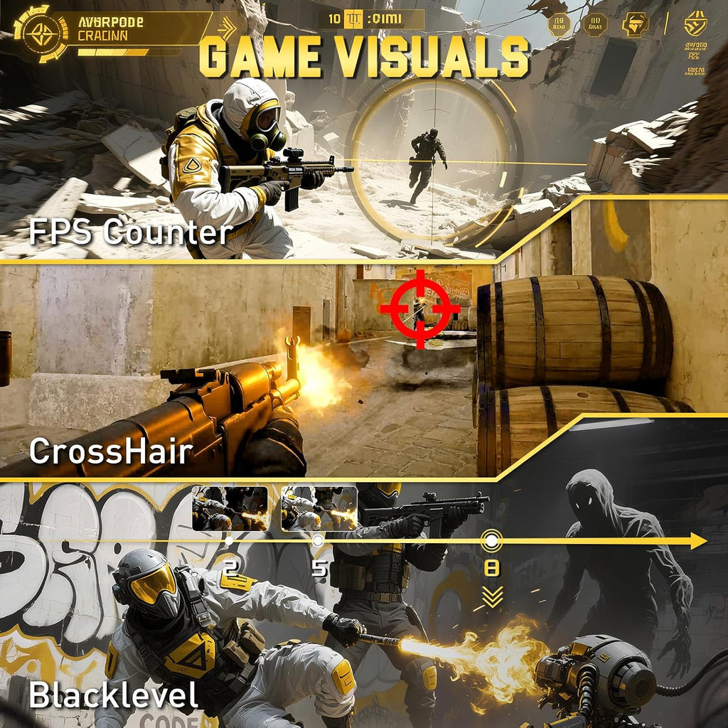 SANSUI 24.5 Inch Gaming Monitor QHD 1440P 300Hz 240Hz, 1ms Fast IPS Computer Monitor, 2× HDMI 2.1 Up to 300Hz, 2× DP 1.4 Up to 300Hz, 130% sRGB Eye Care VESA Support (DP Cable Included ES-G25F6Q Pro)