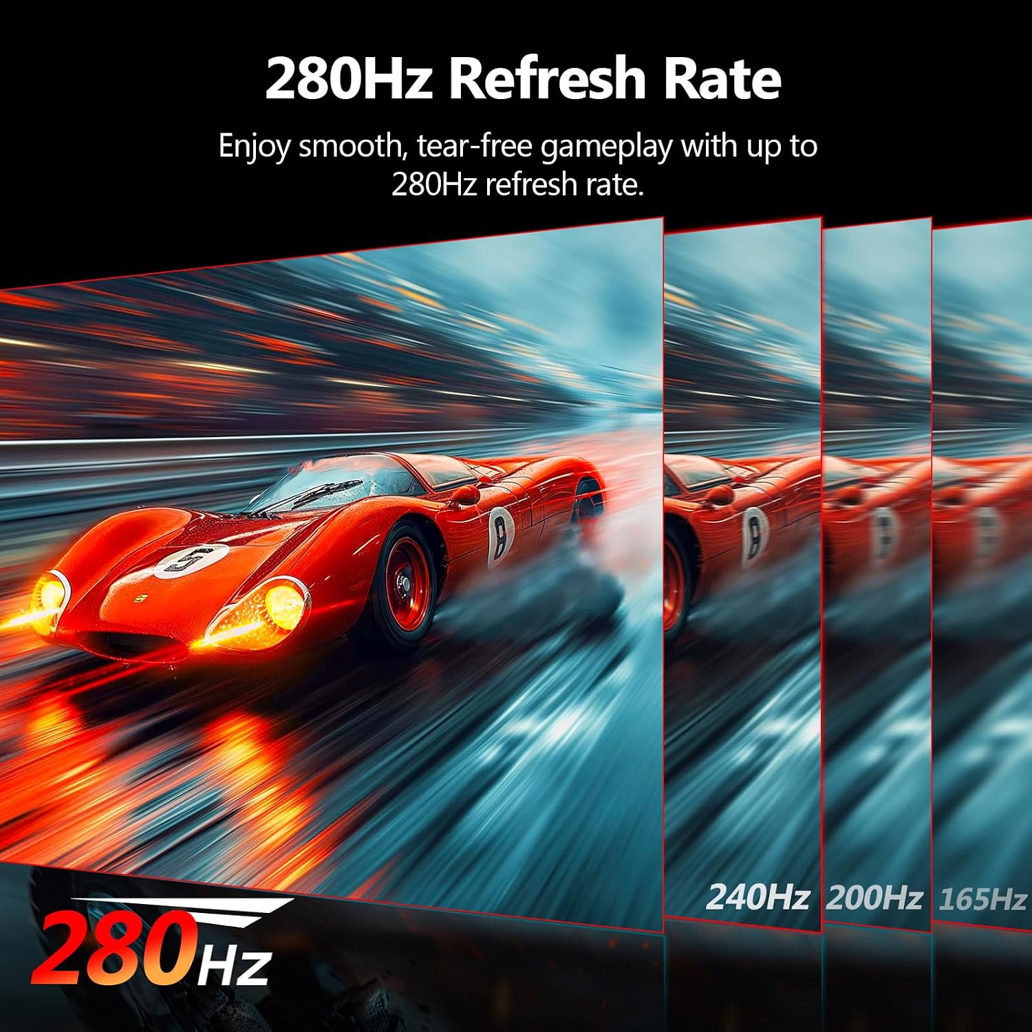 Z-Edge 27 inch Curved Gaming Monitor, FHD 1080P 240Hz 280Hz Curved 1500R Computer Monitor, Fast MPRT 1ms, FreeSync, Low Blue Light, 350nits, 16.7M Colors, 4000:1 Contrast, UG27P 1X DP and 1X HDMI