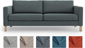 MASTERS OF COVERS SLIPCOVER ONLY! Karlstad Replacment Slipcover Snug Fit Karlstad 3 Seat (Not 2 Seat) Sofa Cover Slipcover for The IKEA Karlstad Three Seat -Dark Grey