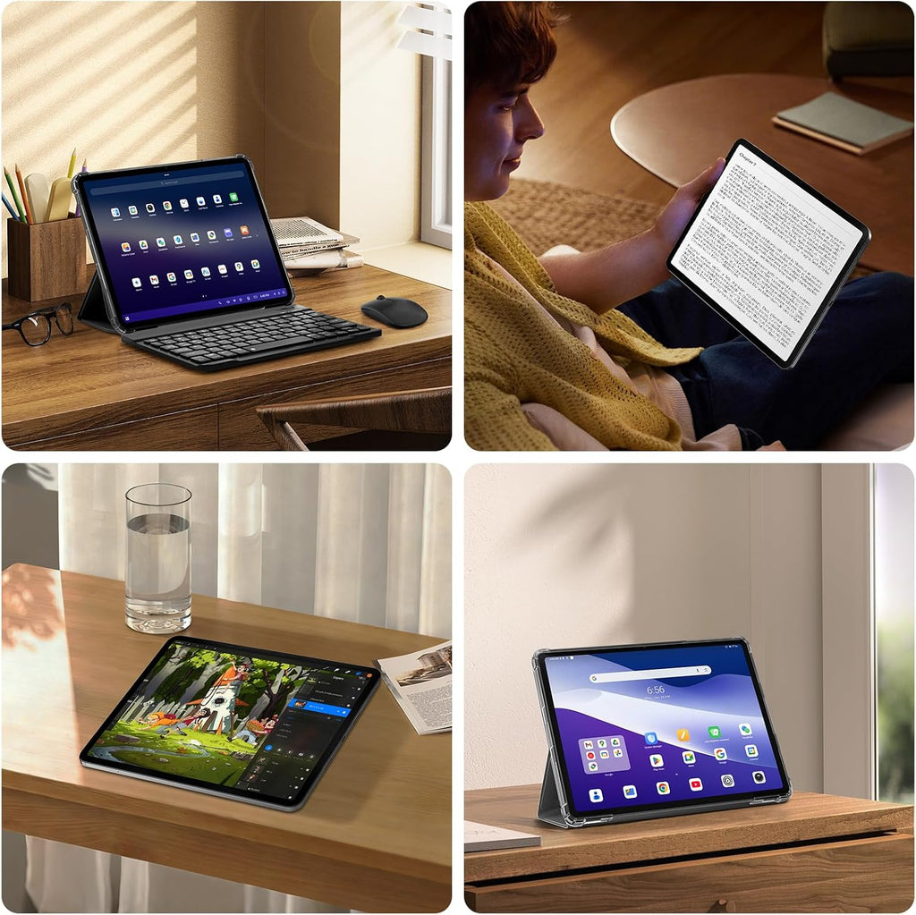 Blackview 13 Inch Tablet with Keyboard, Android 15 Tablet with Pen, 2K+, 90Hz, 12.7' Large Screen, Helio G100, 18GB RAM 256GB, 5G WiFi, Widevine L1, GPS – for Study, Work & Entertainment