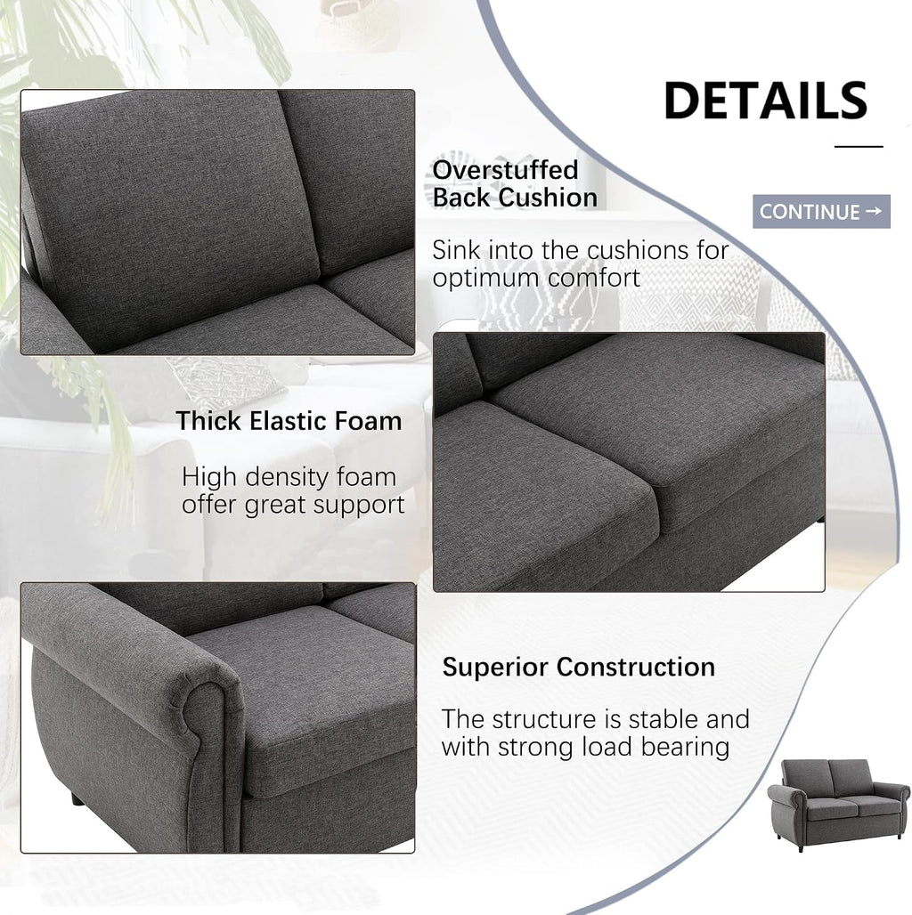 Sleeper Couch Small Sofa for Living Room or Bedroom Including Pull Out Bed