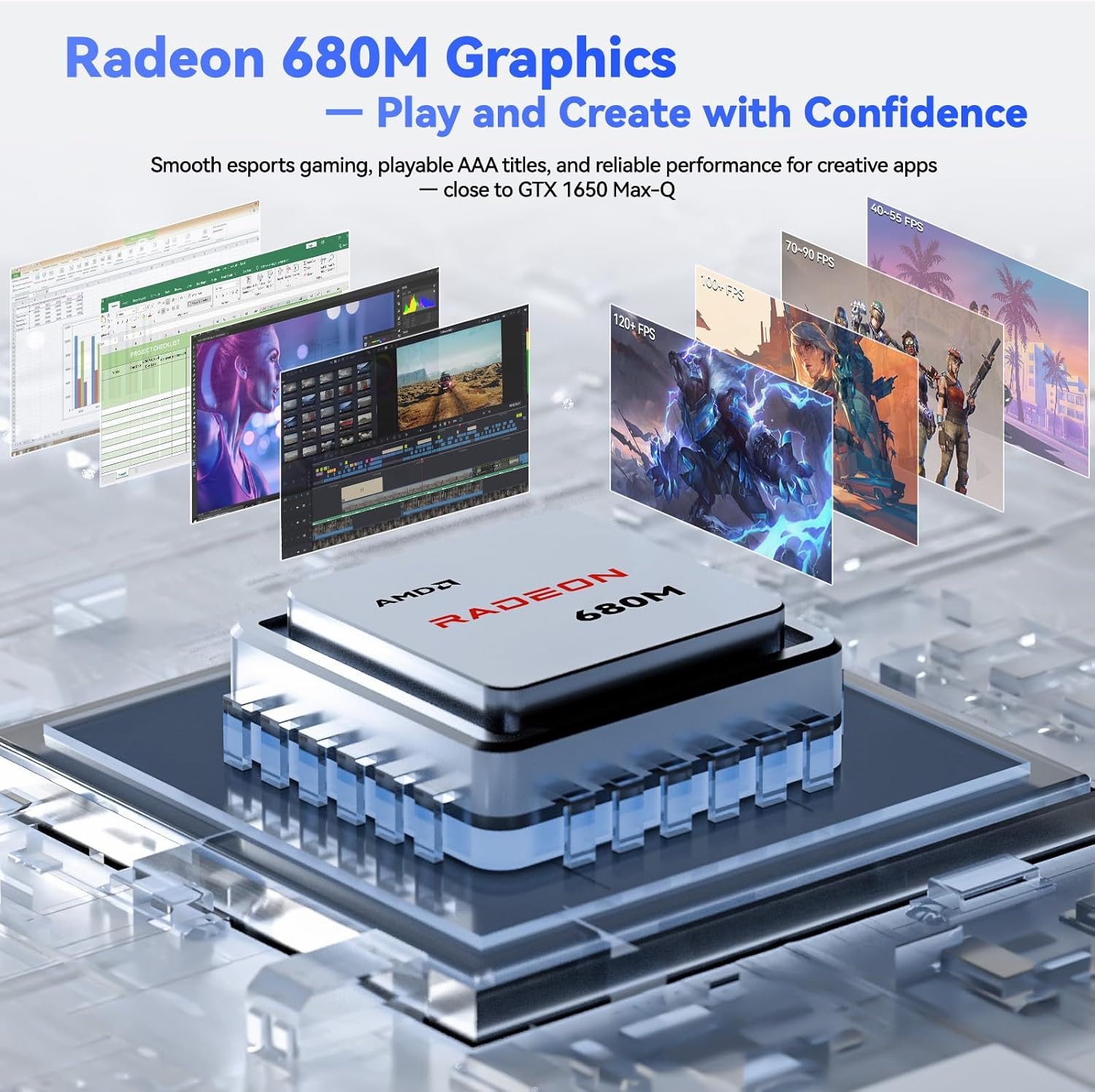 NIMO 17.3-Laptop, AMD Ryzen 7 7735HS (8C/16T) Radeon 680M, 64GB DDR5 RAM 2TB SSD, 100W PD Type-C Fast Charging, Wi-Fi 6E BT 5.2, Fingerprint Unlock, Backlit Keyboard for Business Student Light Gaming