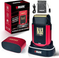 WMARK Electric Foil Shavers for Men Electric Razor for Men Beard Shaver Cordless Maglev Vector Motor 10000RPM, Stainless Steel Gold-Titanium Coating 3 Floating Blades, USB-C Rechargeable NG-XS1