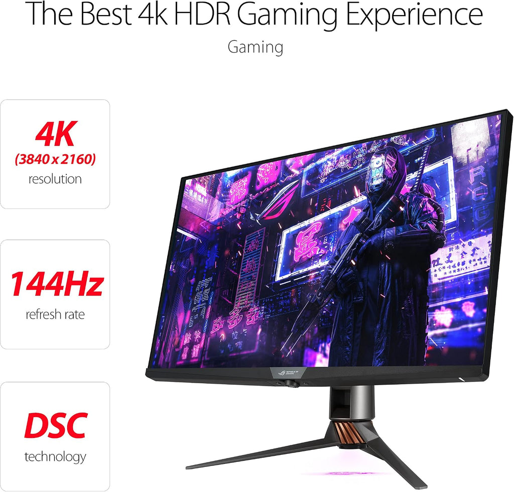 ASUS ROG Swift 32 inches 4K HDR 144Hz DSC Gaming Monitor (PG32UQX) (Renewed)