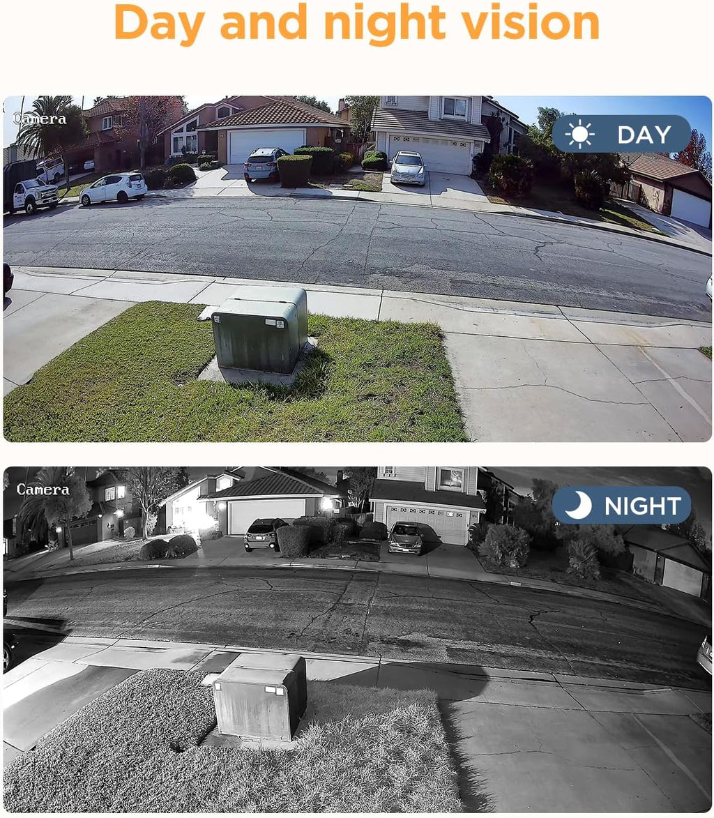 4 Camera Security System 5MP, 4X 5-Megapixel Wired IP Dome Turret Cameras Outdoor with AI Person Detection, Built-in Mic, Remote Access, 4K 8CH NVR 2TB HDD for 24-7 Recording, PD93A30408-5M
