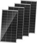 Bifacial 800 Watt Solar Panels 200 Watt Solar Panel 4 Pack 18BB Monocrystalline A+ Cell High-Efficiency Module PV Power Charger Homes Camping RV Battery Boat Caravan Other Off-Grid Applications
