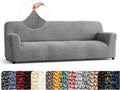 PAULATO BY GA.I.CO. Sofa Slipcover - Stretch Couch Cover - Stylish Cushion Sofa Cover - Soft Fabric Slip Cover - 1-Piece Form Fit Washable Protector for Pet - Microfibra Collection - Ash
