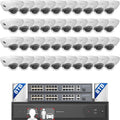 ONWOTE 64 Channel Security Camera System 32MP NVR, Face Recognition& AcuSearch, 2 HDMI Outputs Split Screen, 40x 4K PoE IP Cameras, AI Color Night, 64CH Commercial NVR 16TB, 8 HDD Ports Support 128TB