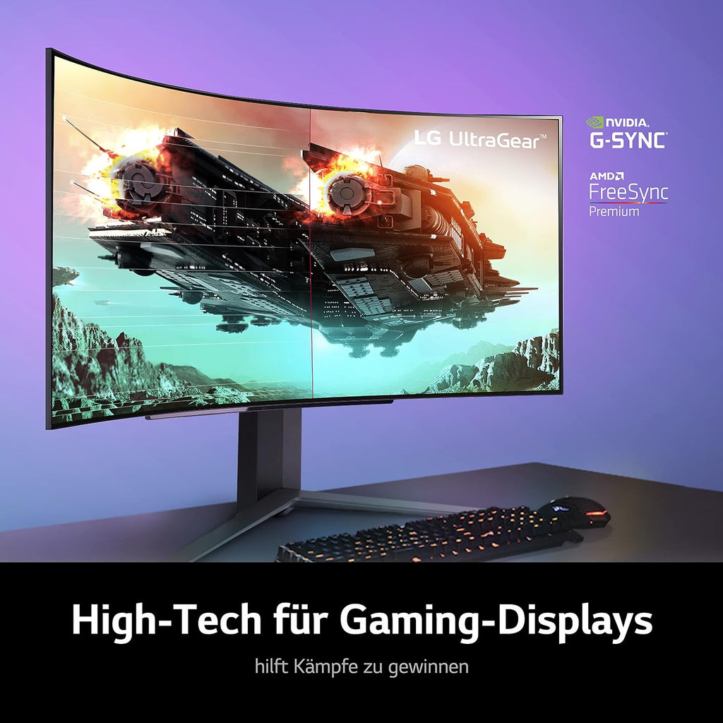 LG 45GR95QE 45-Inch Ultragear 1440p 240 Hz OLED Curved Gaming Monitor with AMD FreeSync Premium and 0.03ms Response Time (Black)