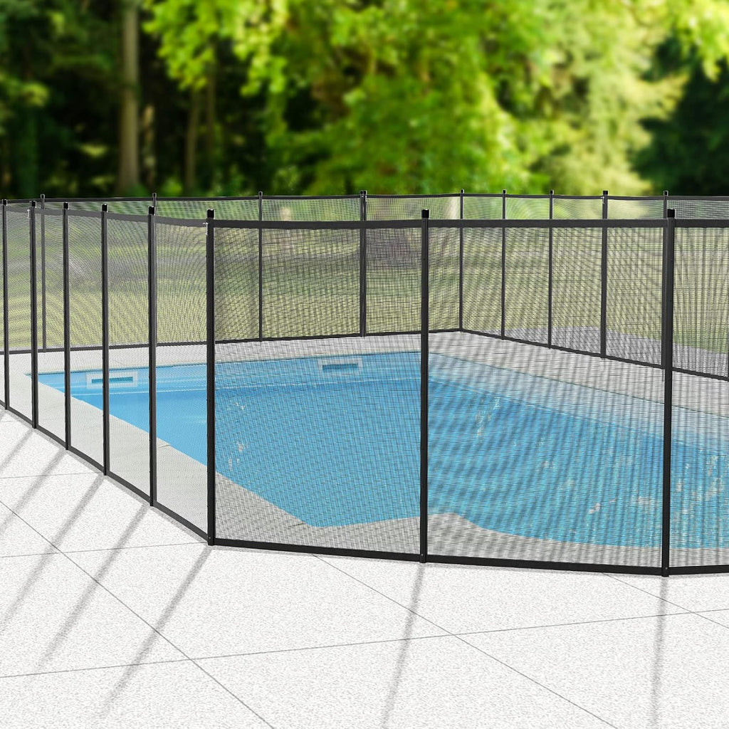 VINGLI Swimming Pool Fence for Ground and Above Pool Safety Fencing, Black (4×72FT)
