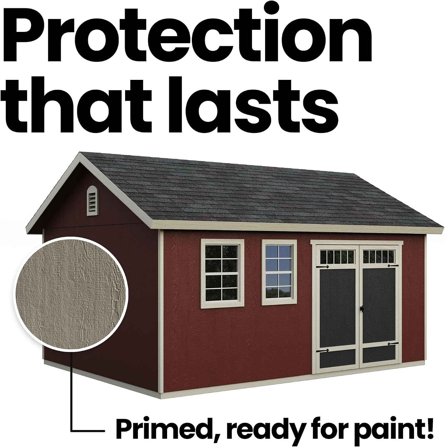 Handy Home Products Scarsdale 12x16 Do-it-Yourself Wooden Storage Shed with Floor Kit- Does not Include Paint or Roofing Shingles