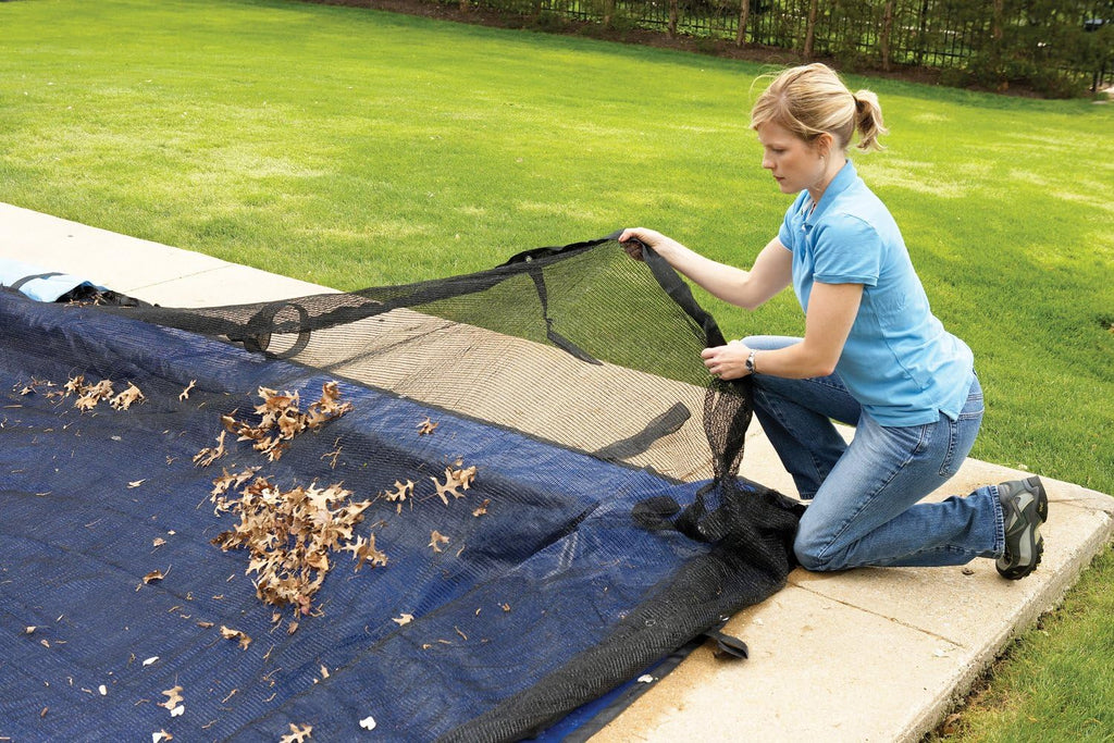 Blue Wave 25-ft x 45-ft Rectangular Leaf Net In Ground Pool Cover