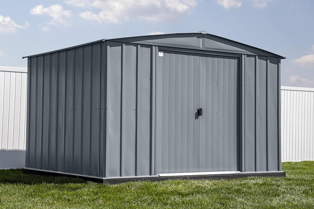 Arrow Classic Steel Storage Shed, 10x8, Charcoal