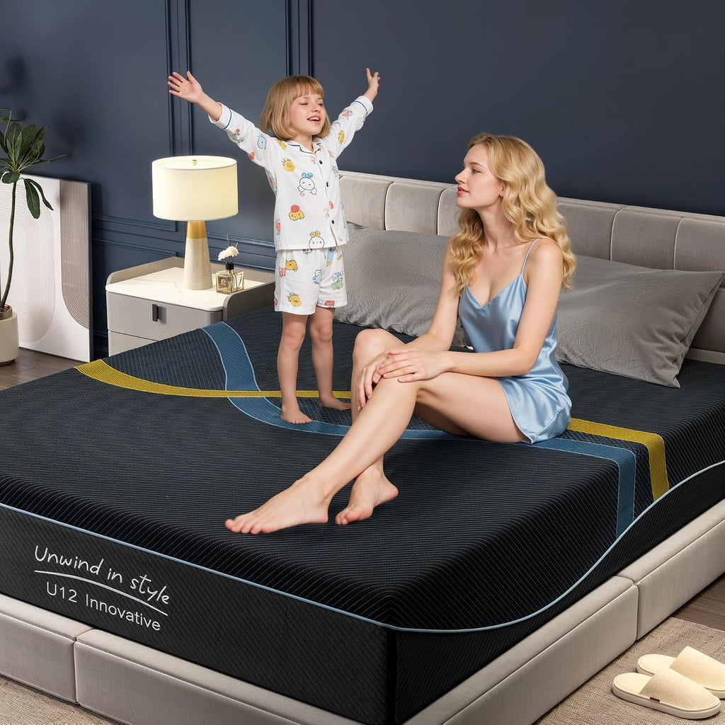 10 inch King Mattress Multi-Layer Memory Foam Mattress - Medium Firmness with Bamboo Charcoal & Green Tea Infusion