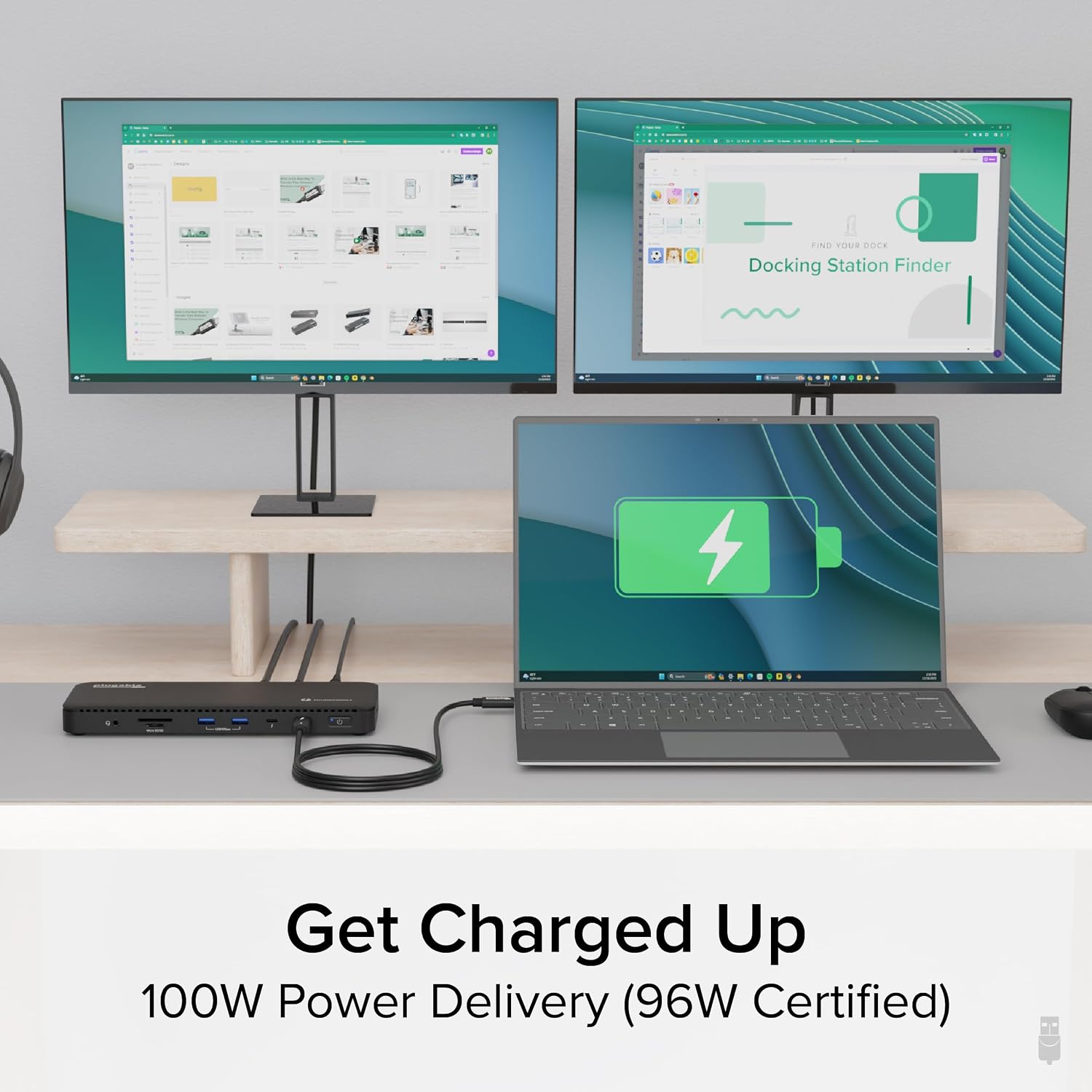 Plugable Thunderbolt 4 Dock with 100W Charging, Thunderbolt Certified, Laptop Docking Station Dual Monitor Single 8K or Dual 4K HDMI for Windows and Mac, 4X USB, Gigabit Ethernet (TBT4-UD5)