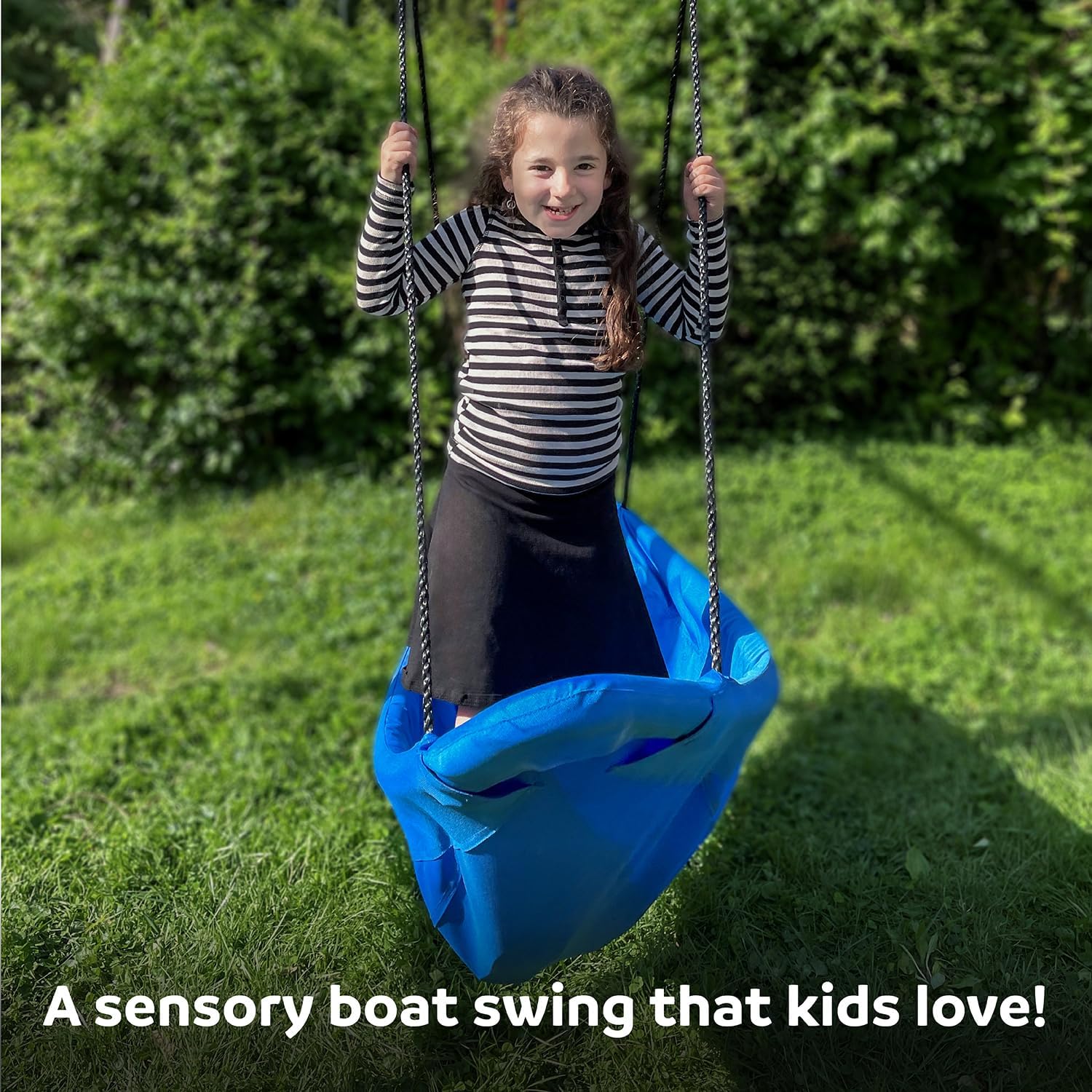 Fun and Function - Cozy Canoe Swing - Sensory Swing for Kids Indoor/Outdoor - Kids Hammock Chair - Supports up to 200 lbs