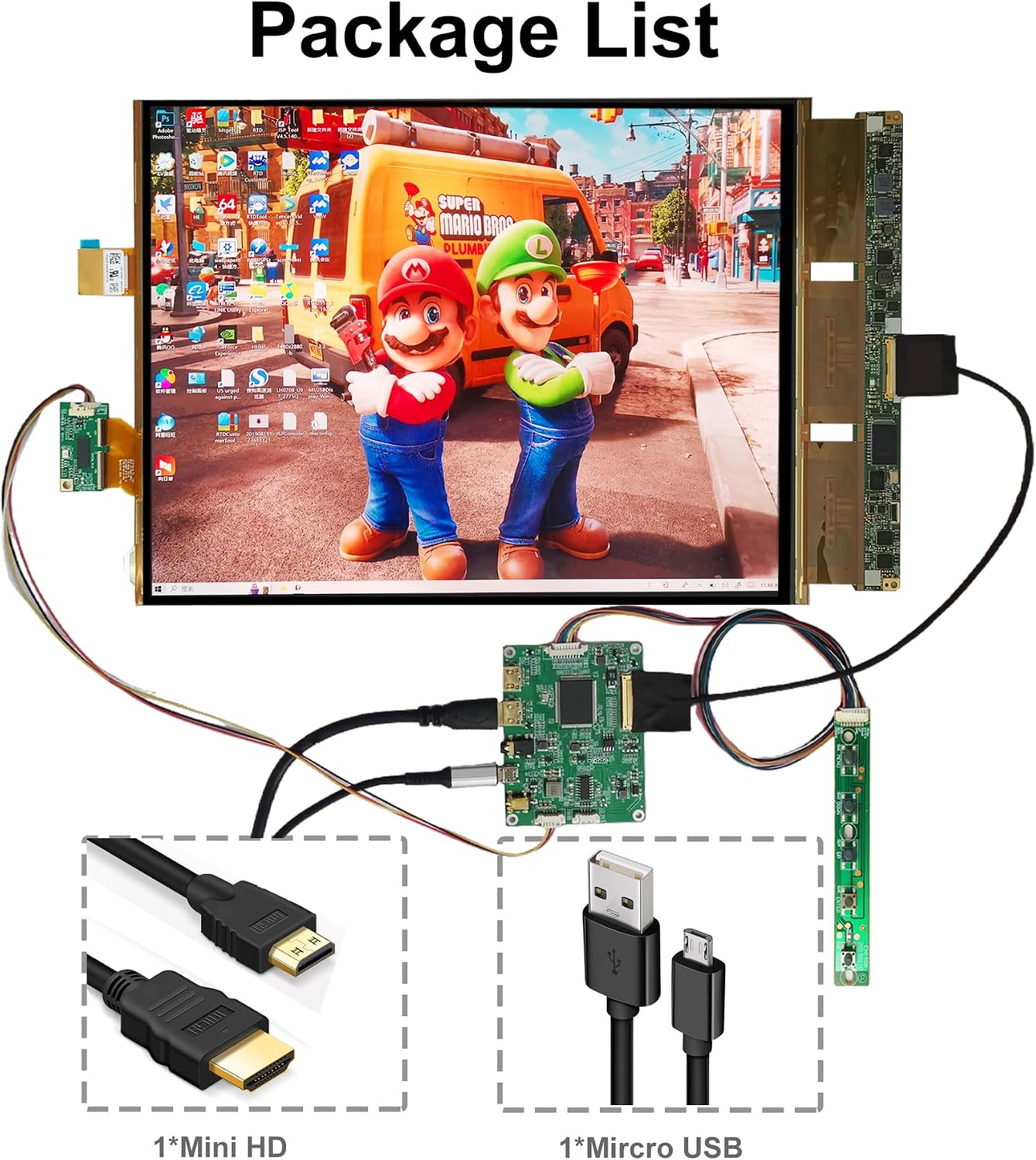 wisecoco OLED Flexible Display 13.3 Inch Amoled On-Cell Capacitive Touchscreen 2K 2048x1536 IPS Bendable Flexible Screen Display
