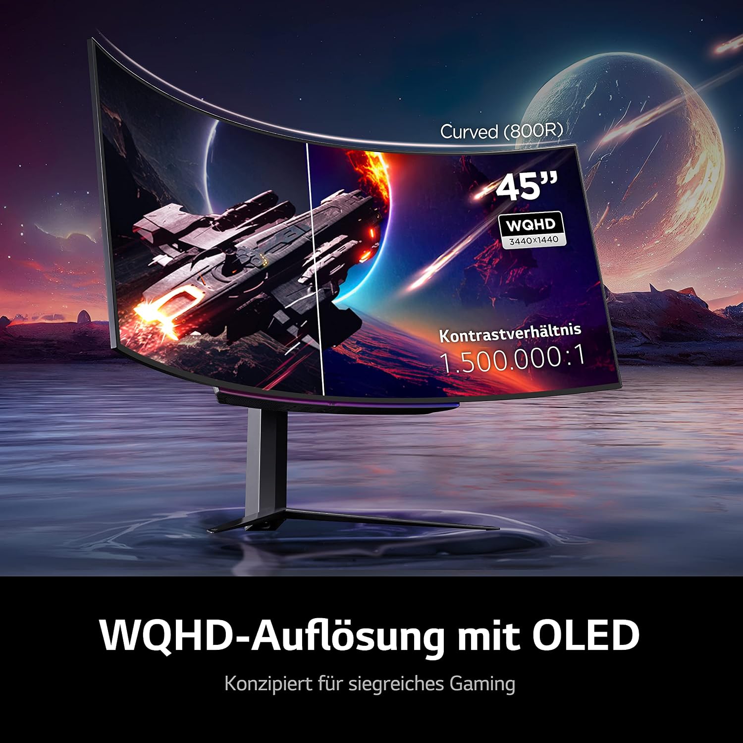 LG 45GR95QE 45-Inch Ultragear 1440p 240 Hz OLED Curved Gaming Monitor with AMD FreeSync Premium and 0.03ms Response Time (Black)