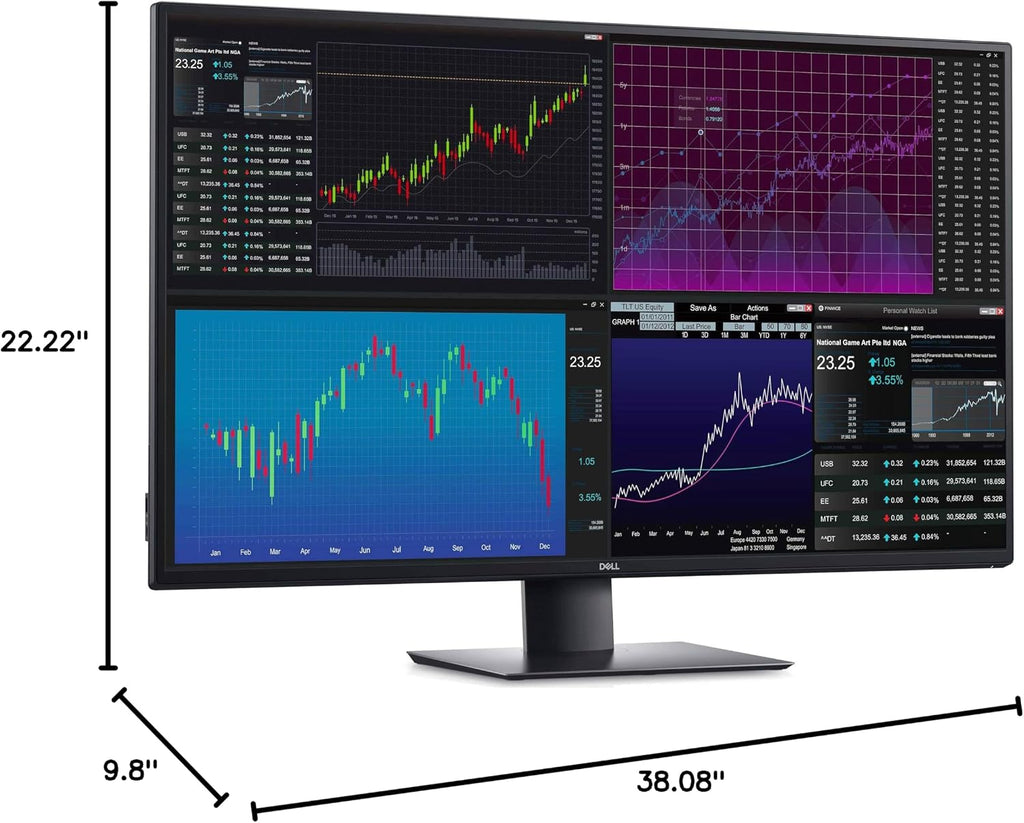 Dell U4320Q UltraSharp 43 Inch 4K UHD Computer Monitor - IPS Gaming Display, HDMI, USB-C, PC Monitor for High-Performance Gaming and Workstations (Renewed)