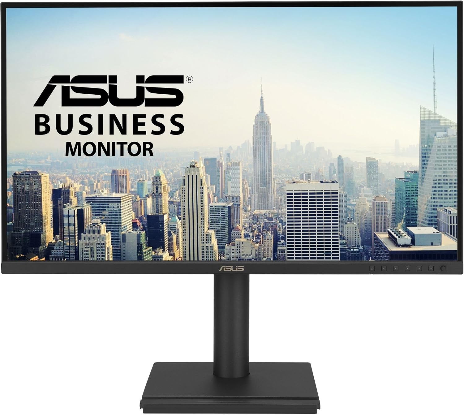 ASUS 27' 1440P Business Monitor (BE27AQG) - QHD (2560x1440), IPS, 120Hz, Ergonomic Design, Speakers, Height Adjustable, Power Sync, Eye Care, VESA Wall Mountable, 3 yr Warranty TAA Compliant