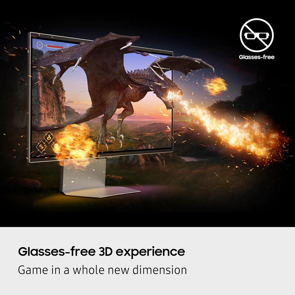 Samsung LS27FG900XNXZA 27 Inch Odyssey 3D 4K 165Hz Gaming Monitor with 2 Year Amber Protection Plan (2025)