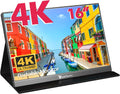MAGICRAVEN 4K Portable Monitor, 16' 3840x2400 IPS Laptop Screen, 1500:1, 400 Nits Screen USB C HDMI Computer Gaming Display with Speakers & Smart Cover, Travel Monitor for PC Phone PS5/4 Xbox Switch