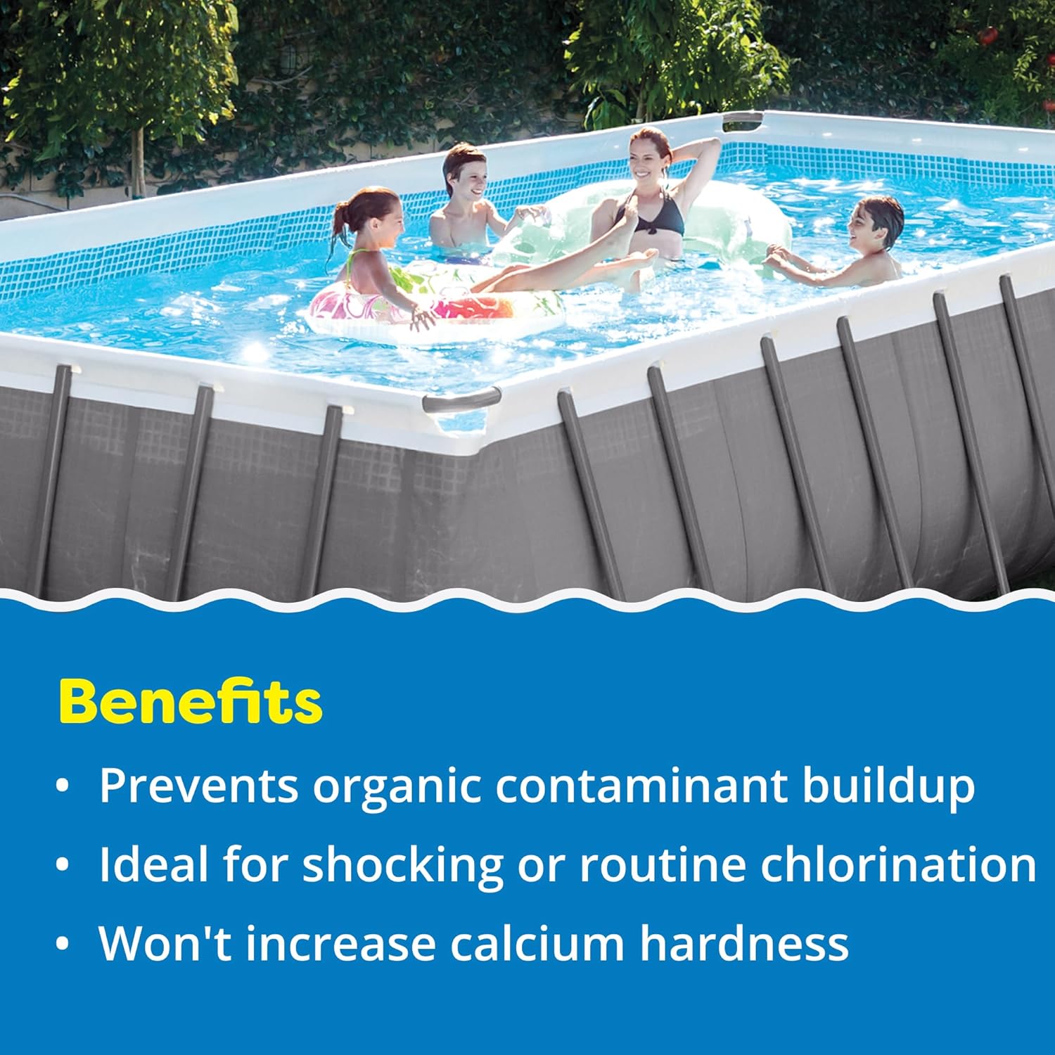 In The Swim Sodium Dichlor Chlorine Shock Granules for Sanitizing Swimming Pools – Fast Dissolving, pH Balanced Sanitizer - 56% Available Chlorine, 99% Sodium-Dichlor – 25 Pound