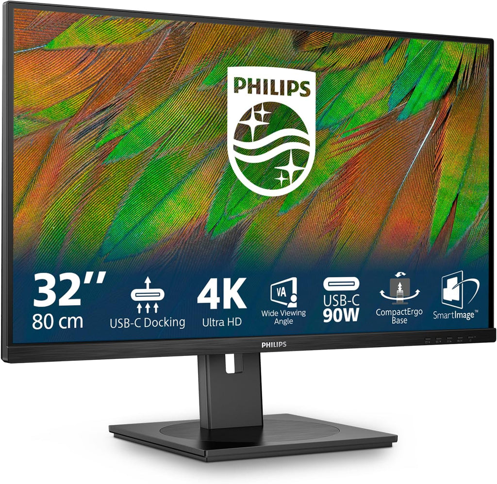 PHILIPS 32' 4K UHD monitor with USB-C docking (Renewed)