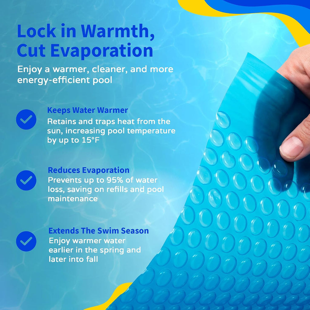 12-mil Solar Blanket Rectangular 16' x 24' In-Ground Pools – Blue Wave