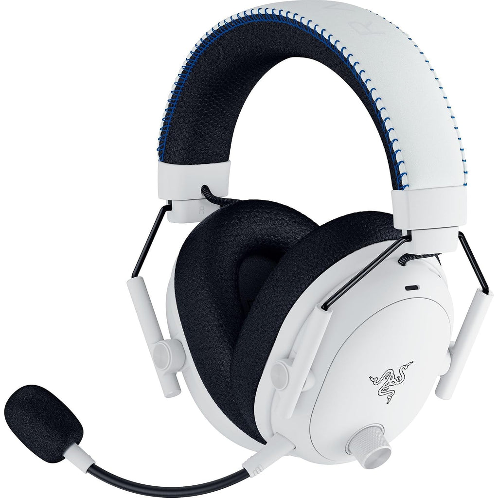 Razer BlackShark V3 Pro Wireless ANC Gaming Headset for PS5: Full Band Mic - 50mm Drivers - 2.4 GHz, Bluetooth, 3.5mm - Works with PC, Mac, Nintendo Switch, Smartphone - Long Battery Life - White