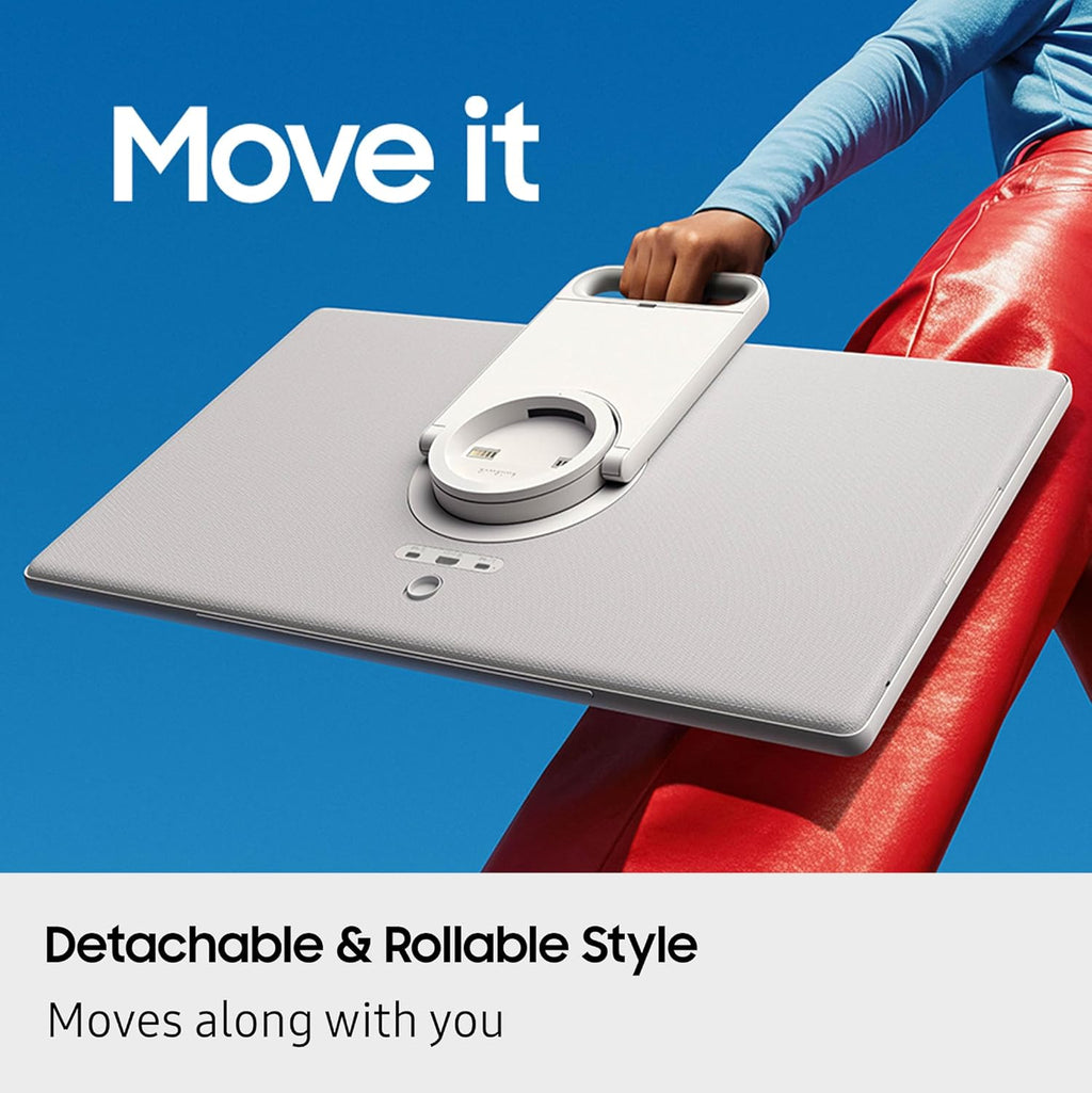 Samsung 27-inch Class QHD LSM7F The Movingstyle Portable Smart Touch Screen (2025 Model, UN27LSM7) Detachable and Rollable Style, Built-in Battery, NQ4 AI Gen2 Processor, Motion Xcelerator 120Hz