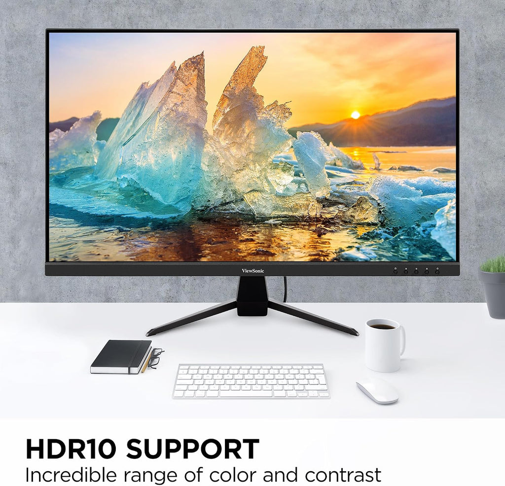 ViewSonic VX3267U-4K 32 Inch 4K Monitor, IPS Display with 65W USB-C and HDR10 for Ultimate Home Entertainment, Eye Care Technology, Ultra-Thin Bezels, HDMI, and DisplayPort Inputs