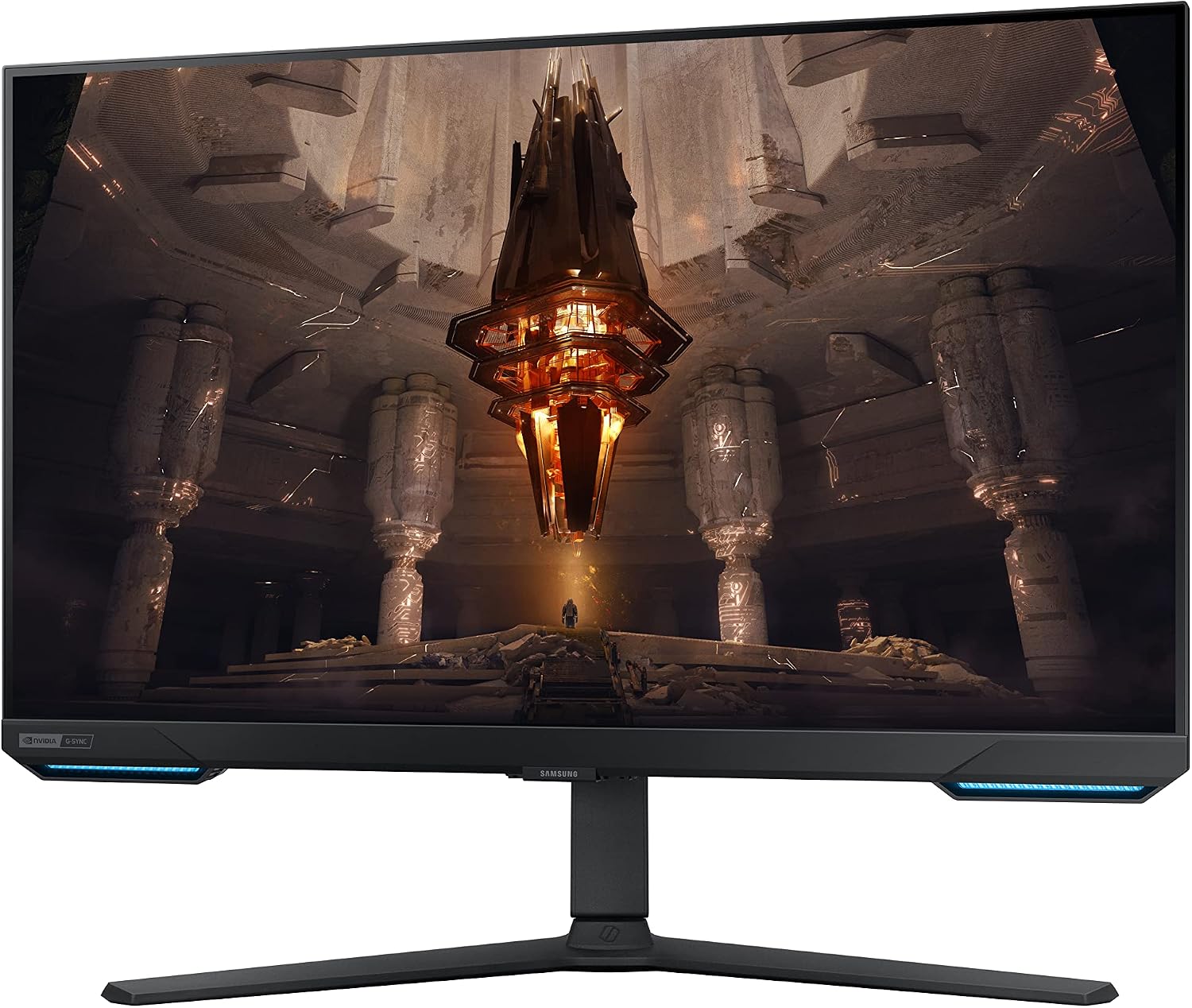 SAMSUNG Odyssey G70B Series 32-Inch 4K UHD Gaming Monitor, IPS Panel, 144Hz, 1ms, HDR 400, G-Sync and FreeSync Premium Pro Compatible, Ultrawide Game View (LS32BG702ENXGO)