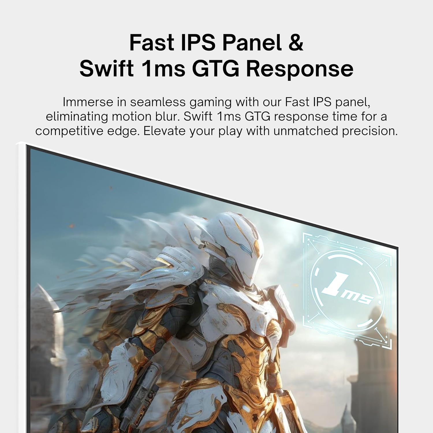 Pixio Two PX278 Wave White 27 inch 180Hz Refresh Rate FHD 1440p Resolution Fast IPS Panel 1ms GTG Response Time Gaming Monitor and PS1D Wave White Dual Monitor Arm - Fits up to 32 inches and 19.8lbs