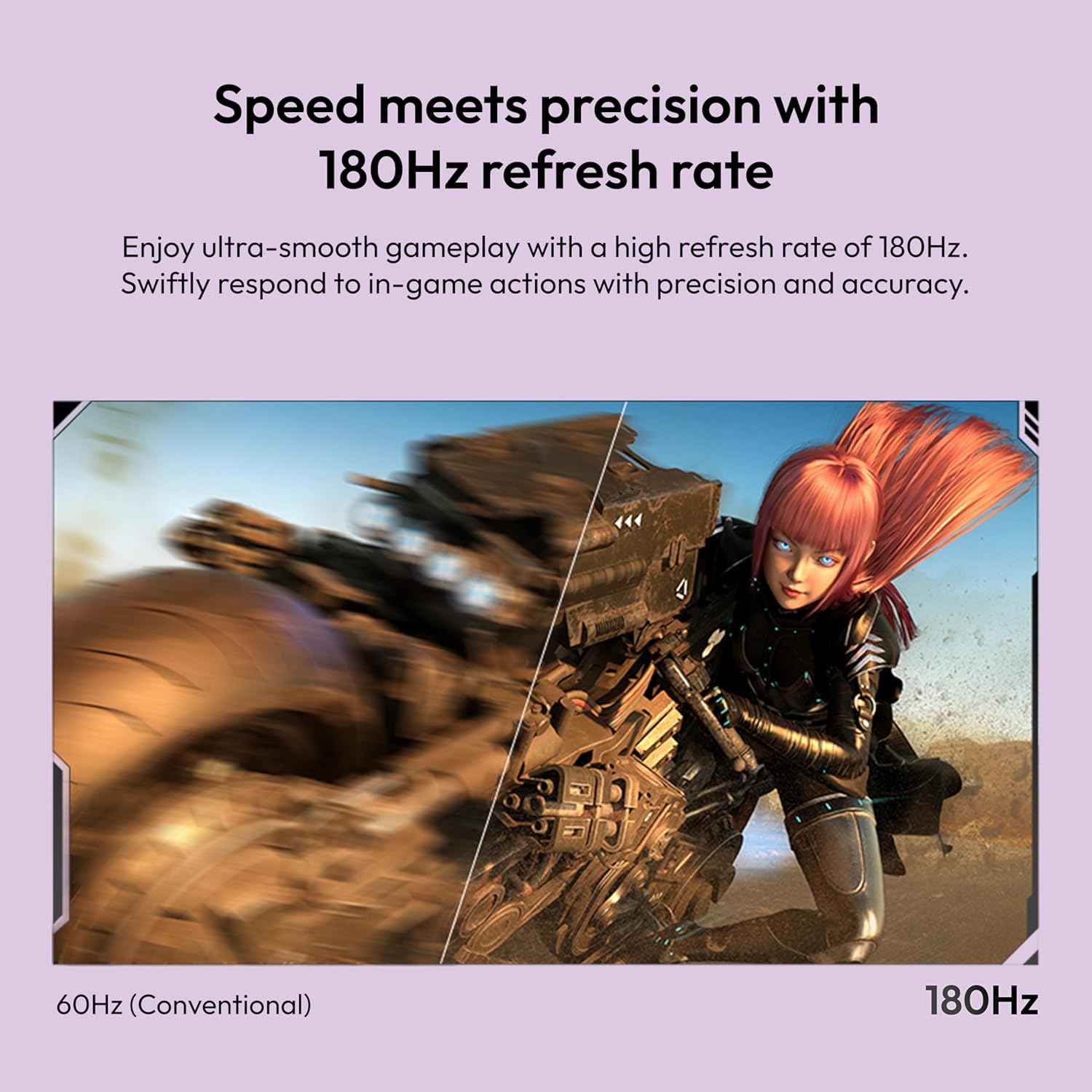 Pixio Two PX278 Wave Purple 27 inch 180Hz Refresh Rate FHD 1440p Resolution Fast IPS Panel 1ms GTG Response Time Gaming Monitor and PS1D Wave Purple Dual Monitor Arm