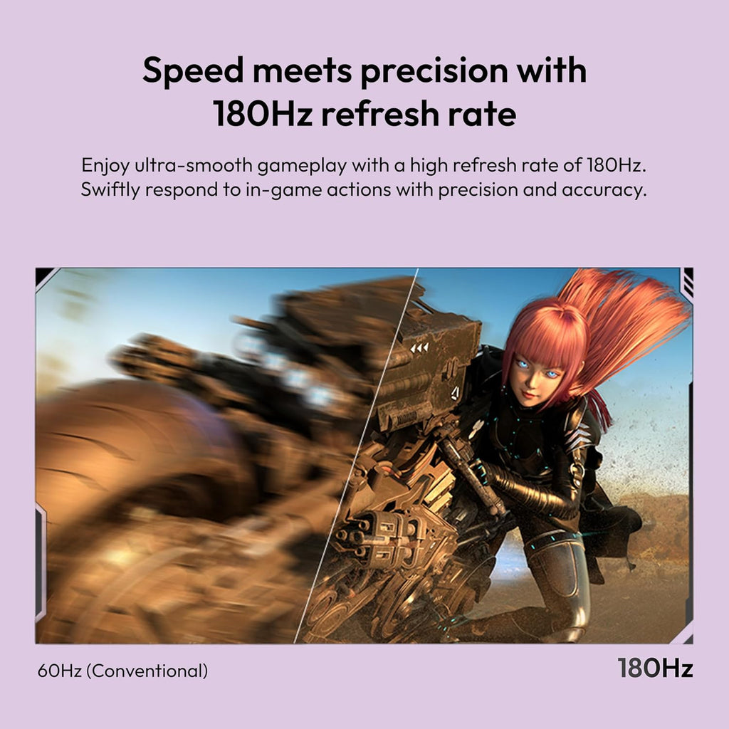 Pixio PX278 Wave Purple 27 inch 180Hz Refresh Rate Quad HD 1440p Resolution Fast IPS Panel 1ms GTG Response Time Built-in Speakers Gaming Monitor with AMD FreeSync