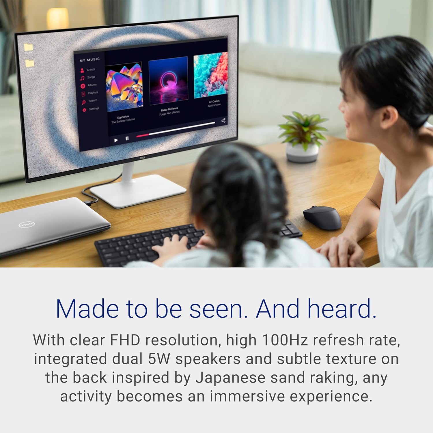 Dell S2725H Monitor - 27-inch Full HD (1920x1080) 8Ms 100Hz Display, Integrated 2 x 5W Speakers, 2 x HDMI, 16.7 Million Colors, Tilt Adjustability - Silver (Renewed)