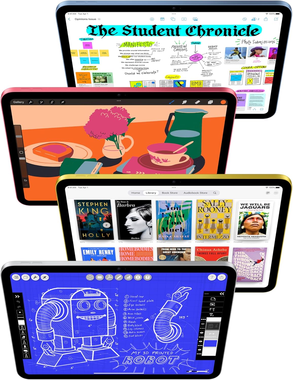 Apple iPad 11-inch: A16 chip, 11-inch Model, Liquid Retina Display, 128GB, Wi-Fi 6, 12MP Front/12MP Back Camera, Touch ID, All-Day Battery Life — Pink