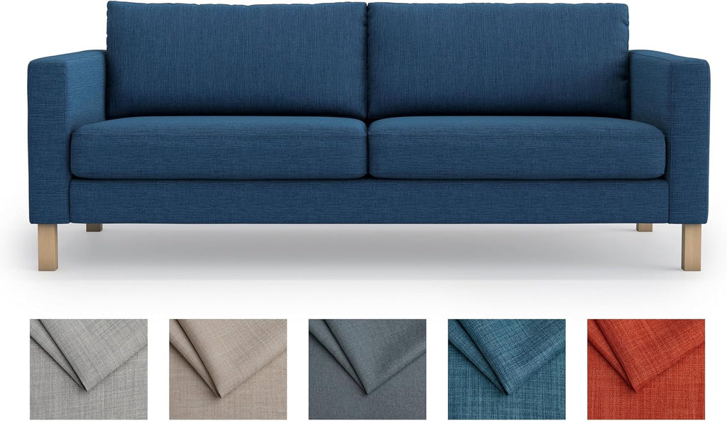 MASTERS OF COVERS SLIPCOVER ONLY! Karlstad Replacment Slipcover Snug Fit Karlstad 3 Seat (Not 2 Seat) Sofa Cover Slipcover for The IKEA Karlstad Three Seat -Navy Blue