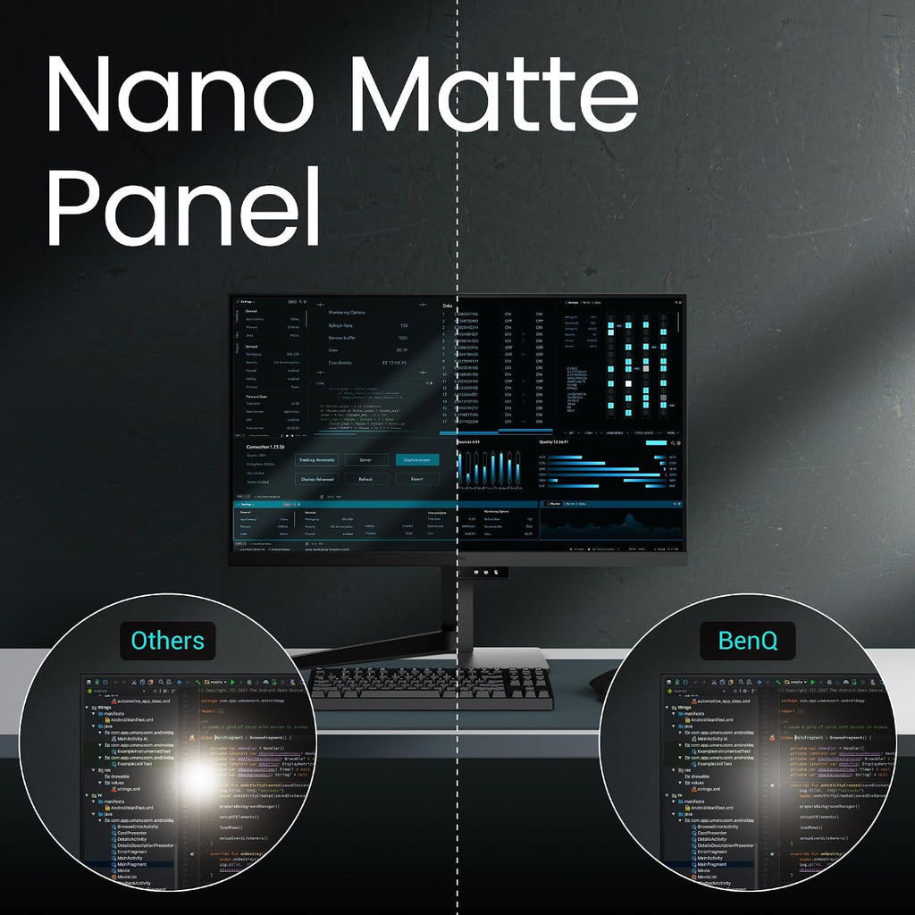 BenQ RD320U 32' 4K 3840x2160 Programming Monitor 2000:1 Contrast Ratio Nano Matte Panel, 90W USB-C, Coding Modes, Night Hours Protection, Ergonomic Design, and Eye-Care Technology (Renewed)