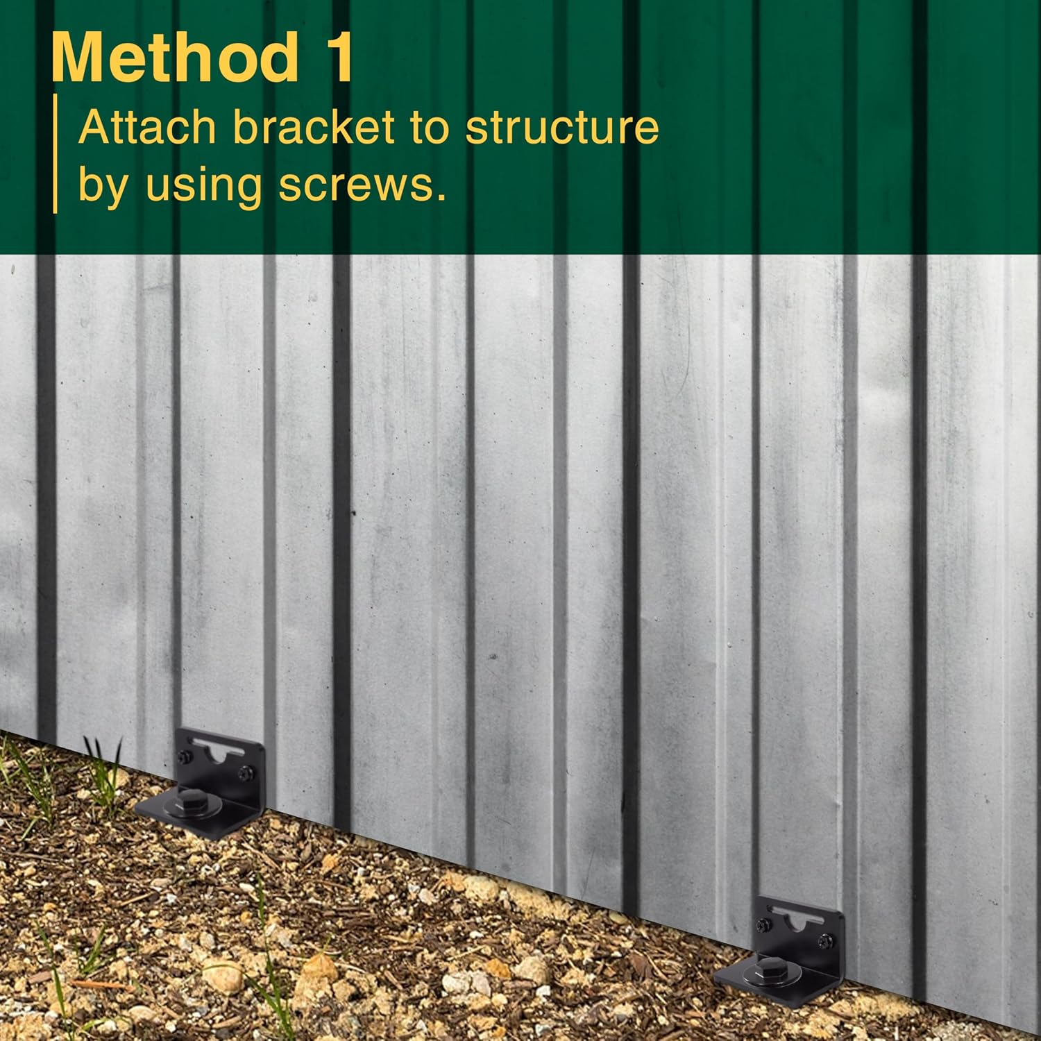 24' Mobile Home Anchors - Ground Anchor Screw in with Brackets and Adapter for Drill - Earth Anchors - Storage Shed and Swing Anchor Kits