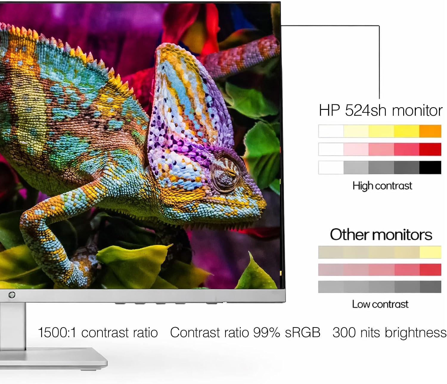 HP Series 5 524SH 23.8' Full HD (1920×1080) Monitor | IPS Display, 100Hz, Slim Bezel, Eye Comfort Tech, Height Adjustable Stand & HDMI Connection, Replaces M24H (94C19AA#ABA) + Screen Protector + More