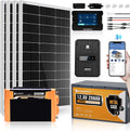 [Ultra] ECO-Worthy 12V 400W Complete Solar Panel Kit for RV Off Grid Travel Trailer : 4 * 100W Solar Panel + 40A MPPT Controller + 12V 280Ah Lithium Battery + 2000W Power Inverter+Monitor Module