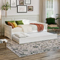 AFI, Acadia Twin Size Wood Daybed Frame with Twin Trundle, White