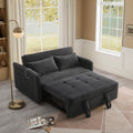 55.5' Corduroy Convertible Sofa Bed, Pull Out Sleeper Sofa Bed, Loveseat Couch with USB Charging Ports, 3 in 1 Convertible Sleeper Sofa Bed for Living Room, Apartment, Bedroom, RV, Grey