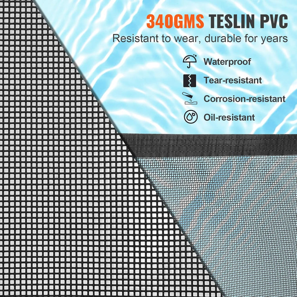 VEVOR Pool Fence, 4 x 72 FT Pool Fences for Inground Pools, Removable Safety Pool Fencing, Easy DIY Installation Swimming Pool Fence, 340gms Teslin PVC Pool Fence Mesh Protects Kids and Pets