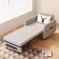 Extendable Sofa Bed zioSofa with Sleeping Function and Storage Space, Sofa Bed for Small Rooms and Living Rooms, Dark Grey and White (34.6'Gray)