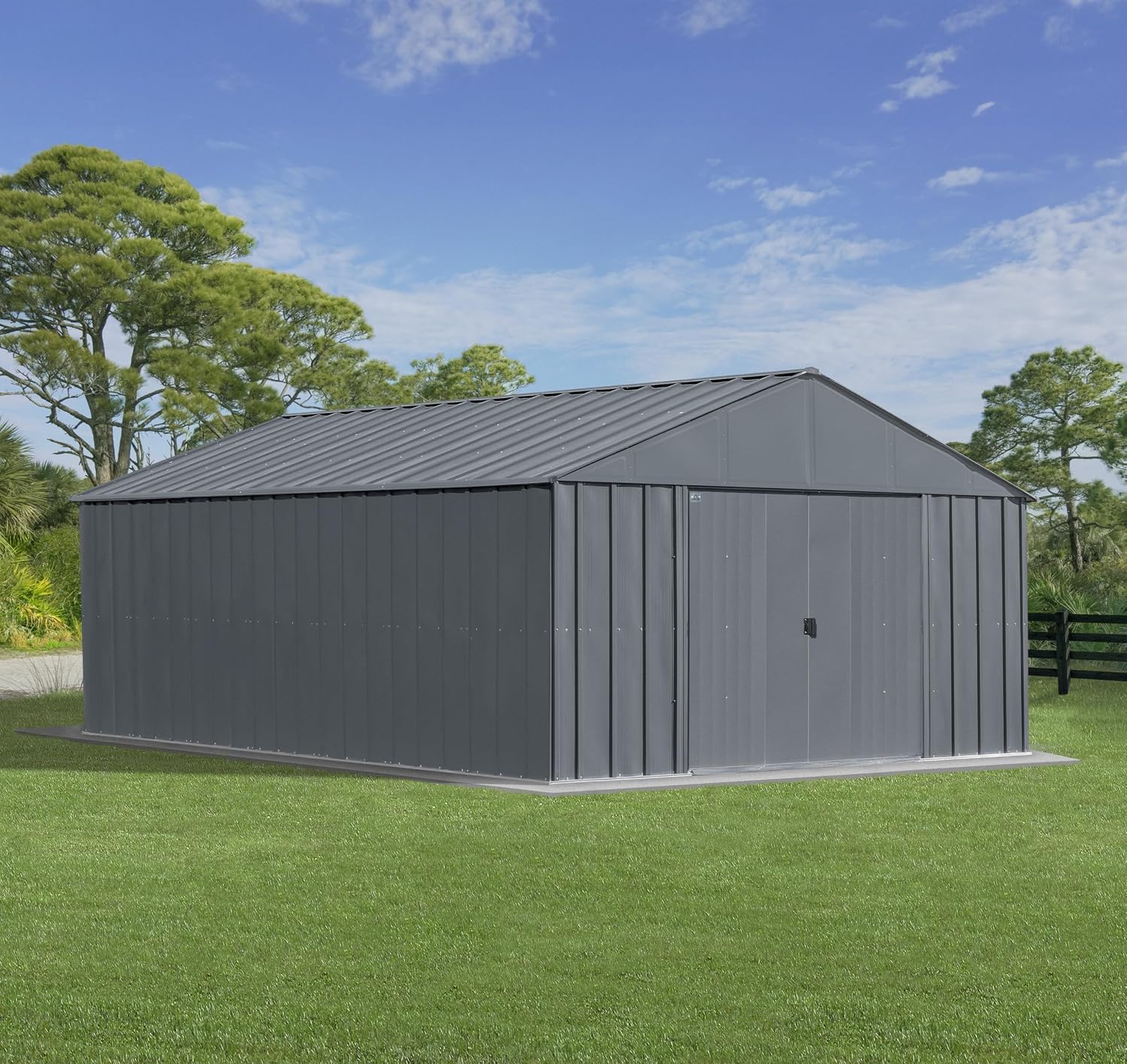 Arrow Classic Metal Shed, 12 x 17, Charcoal