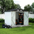 Metal Outdoor Storage Shed Kit, Lockable Door Utility Shed with Air Vent for Backyard Garden Patio Lawn