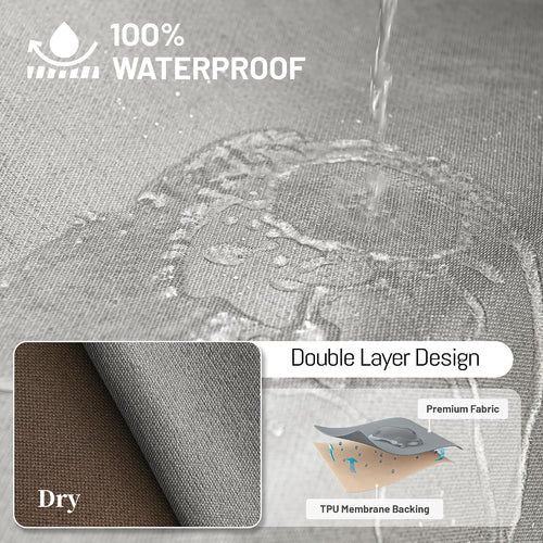1OO% Waterproof Corner Sectional Couch Covers L Shape Chenille Sectional Sofa Cover with Tassel Soft Thick Washable Sofa Slipcover Furniture Protector for Dogs Pets (91' x 252', Air Grey)